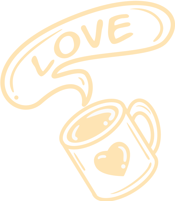 image of love tea cup