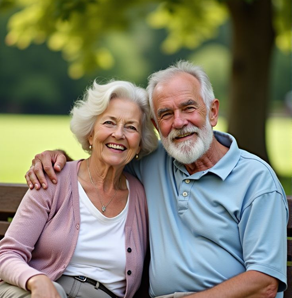 elder enjoying in park