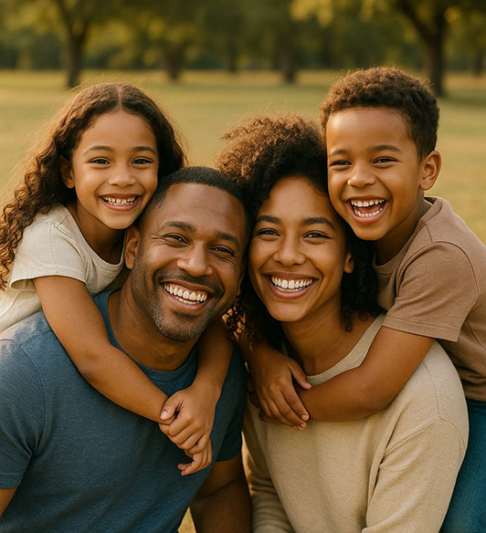 enjoy full family in park image