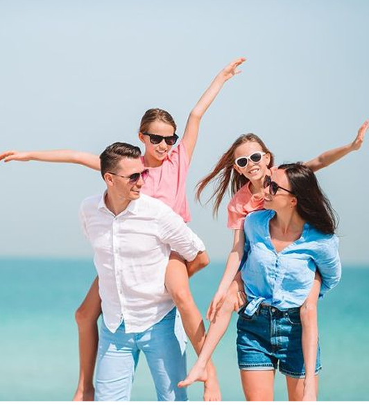 family on beach 
