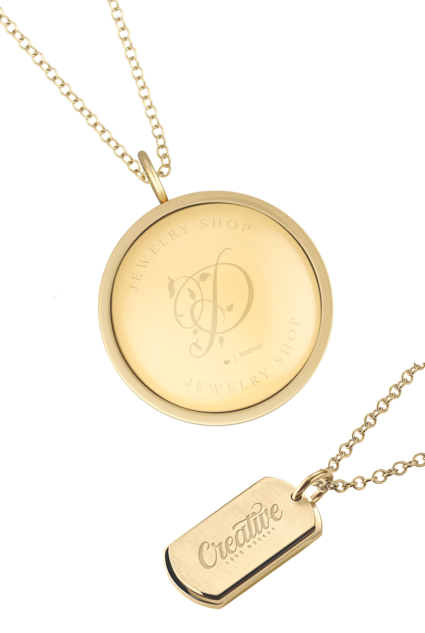 image of engraved chain lockets