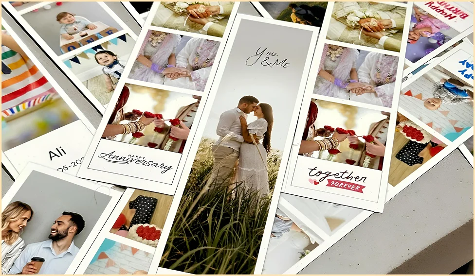 Personalised 2 Circles with Photo Engraved Keyring